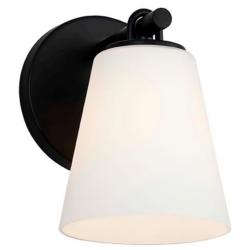 Justice Design Alpino 7 1/4&quot; High Matte Black Wall Sconce