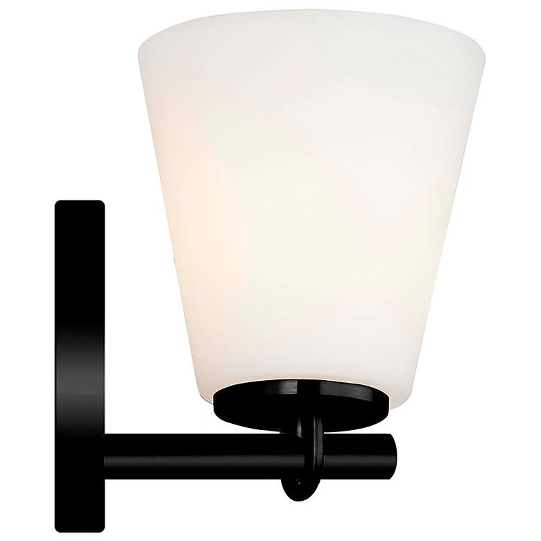 Image 3 Justice Design Alpino 7 1/4" High Matte Black Wall Sconce more views