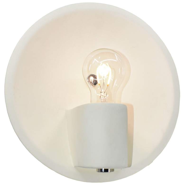 Image 1 Justice Design Ambiance 10 1/4"H Bisque Ceramic Wall Sconce