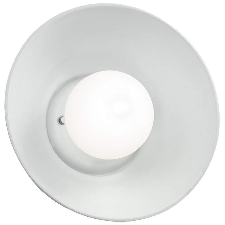 Image 1 Justice Design Ambiance 10 inchH Gloss White Coupe Wall Sconce