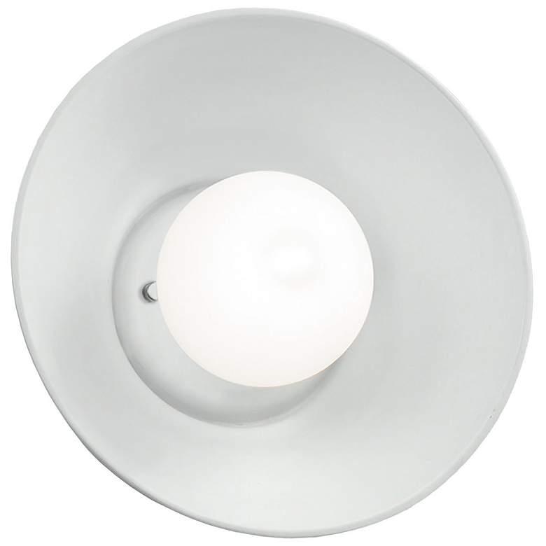 Image 1 Justice Design Ambiance 10"H Gloss White Coupe Wall Sconce