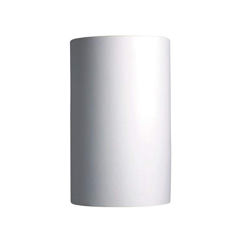 Image 1 Justice Design Ambiance 12 1/2 inchH Bisque Cylinder Wall Sconce