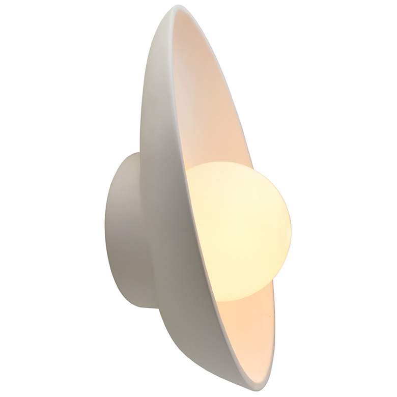Image 2 Justice Design Ambiance 12"H Bisque Ceramic LED Wall Sconce more views