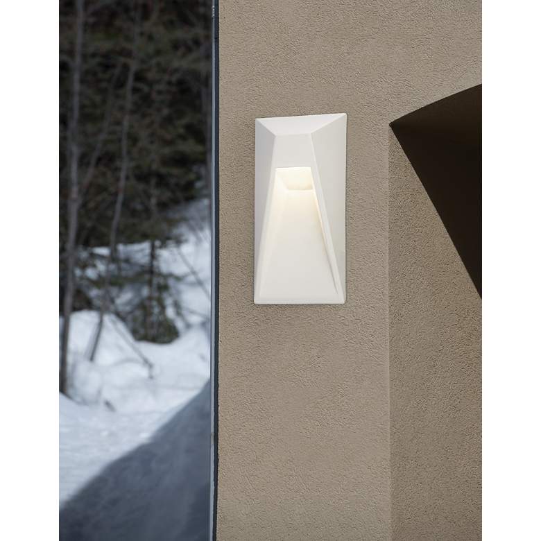 Image 3 Justice Design Ambiance 15" High Bisque White LED Outdoor Wall Light more views