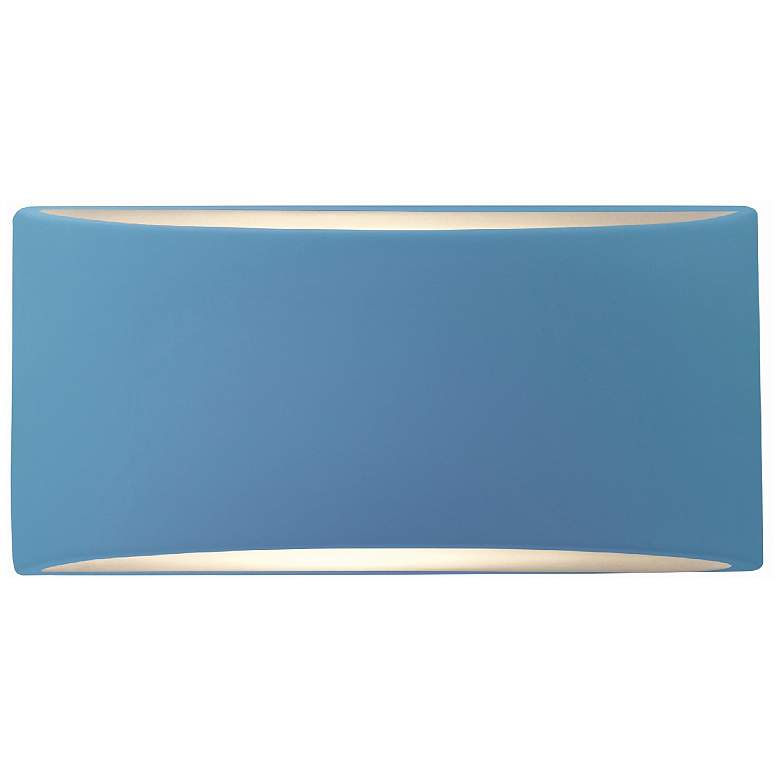 Image 1 Justice Design Ambiance 5" High Sky Blue Wall Sconce