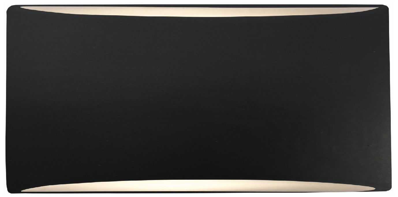 Justice Design Ambiance 5"H Carbon Matte Black Wall Sconce