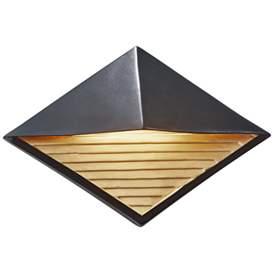 Image1 of Justice Design Ambiance 8" Carbon Matte Black LED Outdoor Wall Light