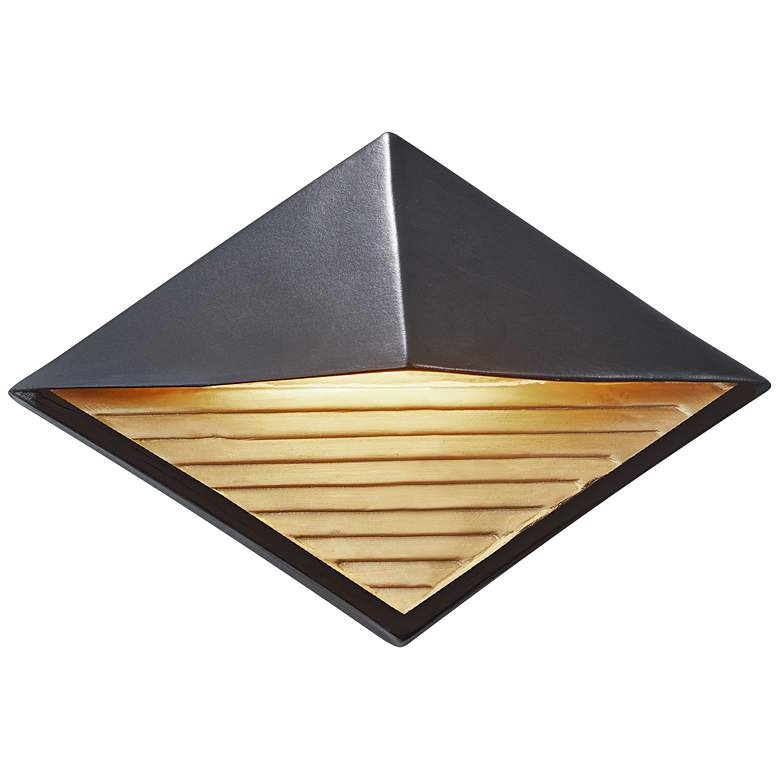 Image 1 Justice Design Ambiance 8" Carbon Matte Black LED Outdoor Wall Light