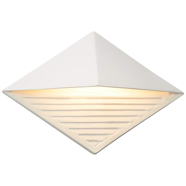 Image 1 Justice Design Ambiance 8" High Bisque White LED Outdoor Wall Light