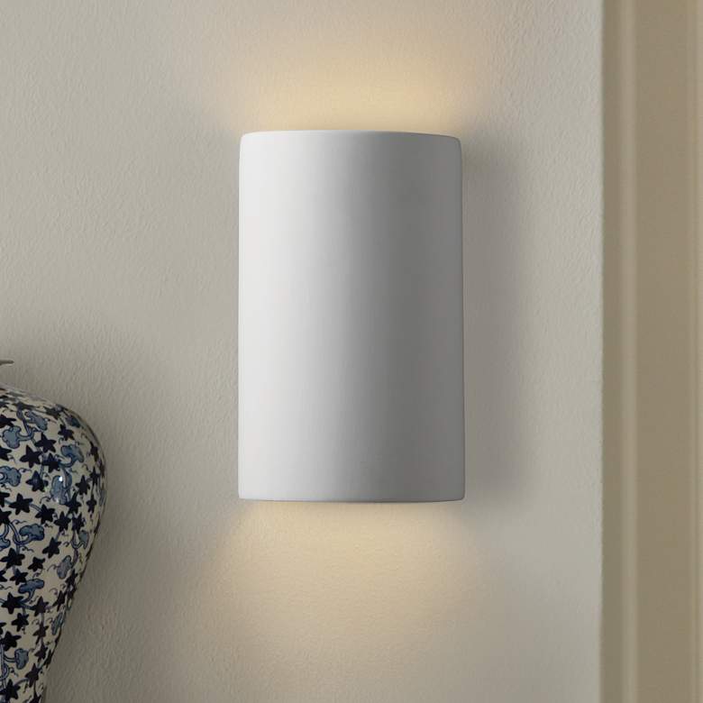 Image 1 Justice Design Ambiance 9 1/2" High Bisque Wall Sconce
