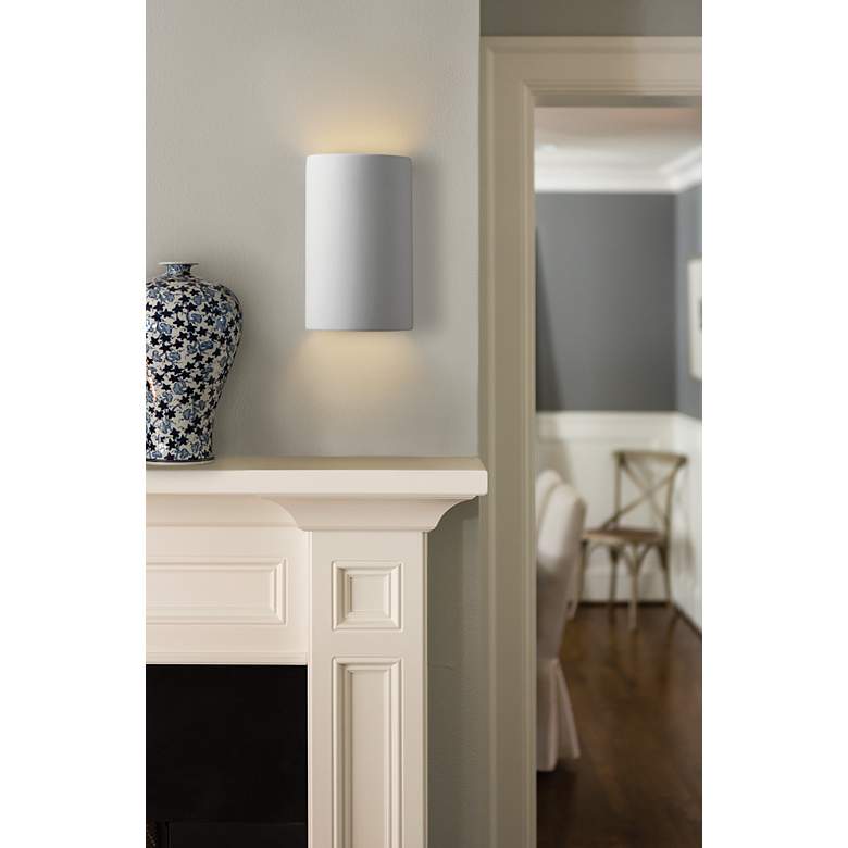 Image 3 Justice Design Ambiance 9 1/2" High Bisque Wall Sconce more views