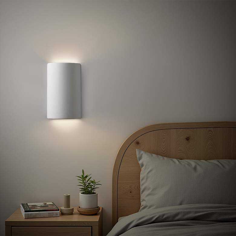 Image 4 Justice Design Ambiance 9 1/2" High Bisque Wall Sconce more views