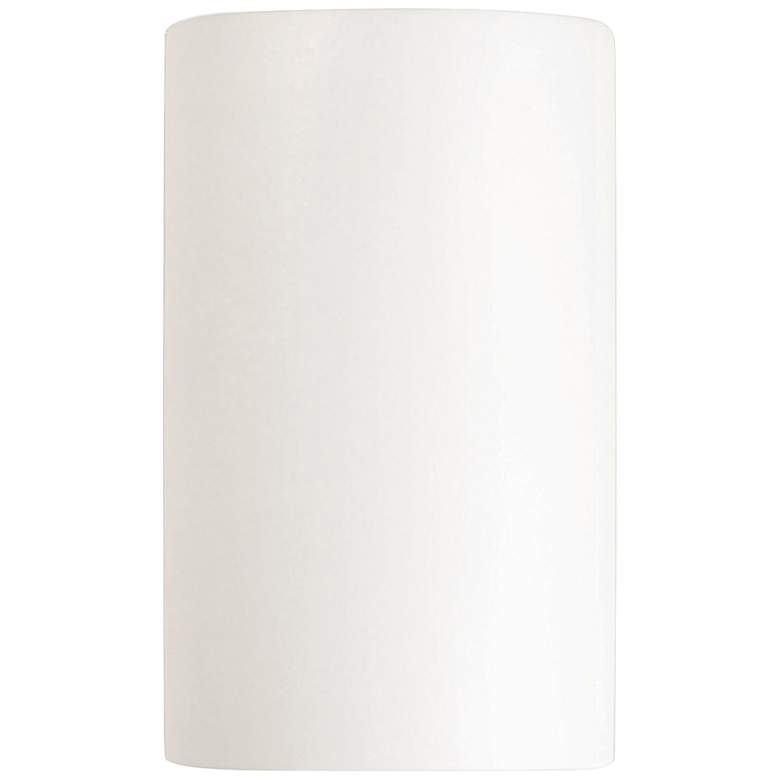 Image 1 Justice Design Ambiance 9 1/2" High Matte White Wall Sconce