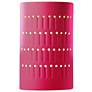 Justice Design Ambiance 9 1/4"H Cerise Cylinder Wall Sconce