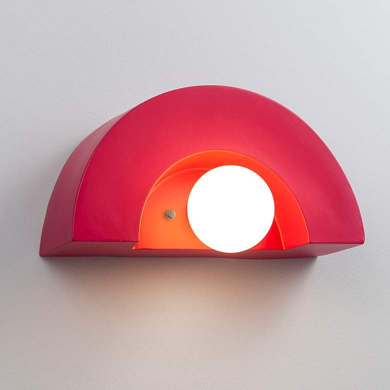 Image 2 Justice Design Ambiance Crescent 6" High Cerise Wall Sconce