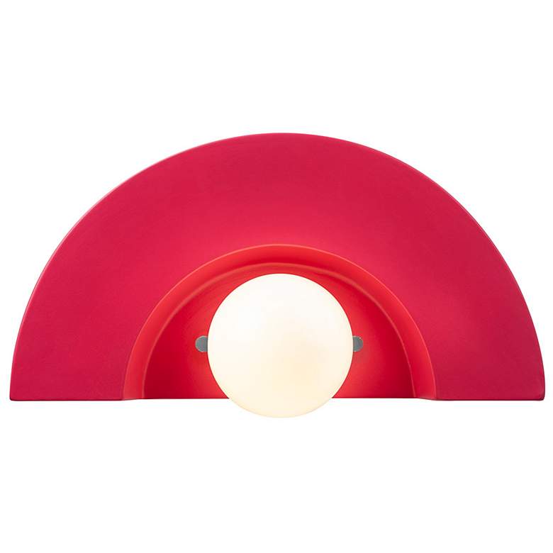 Image 4 Justice Design Ambiance Crescent 6" High Cerise Wall Sconce more views