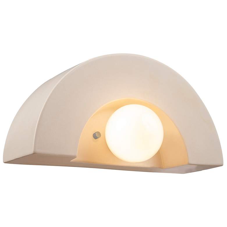 Image 2 Justice Design Ambiance Crescent 6"H Matte White Wall Sconce