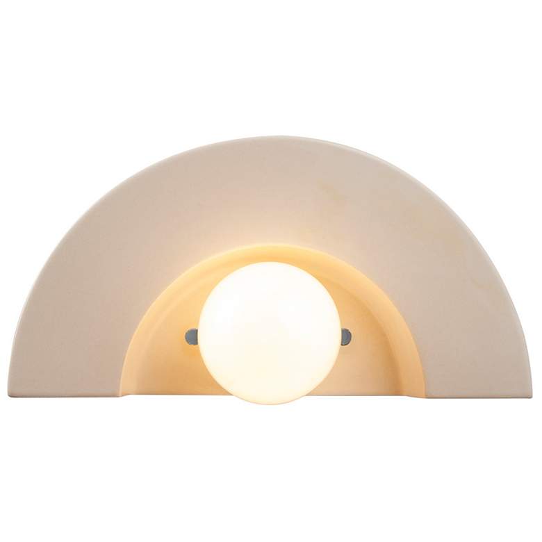Image 3 Justice Design Ambiance Crescent 6"H Matte White Wall Sconce more views
