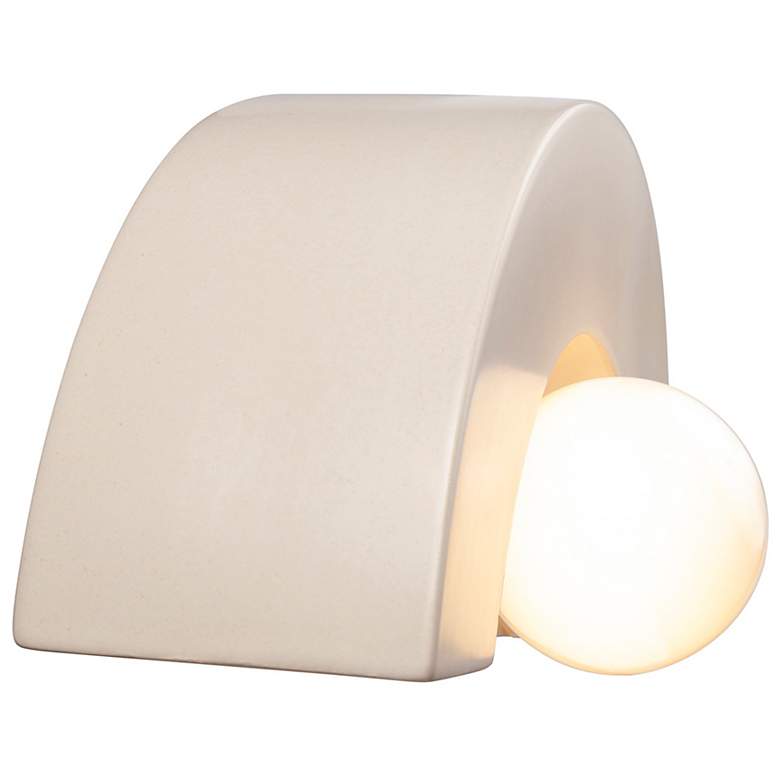 Image 4 Justice Design Ambiance Crescent 6"H Matte White Wall Sconce more views