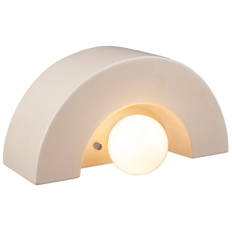 Image 5 Justice Design Ambiance Crescent 6"H Matte White Wall Sconce more views
