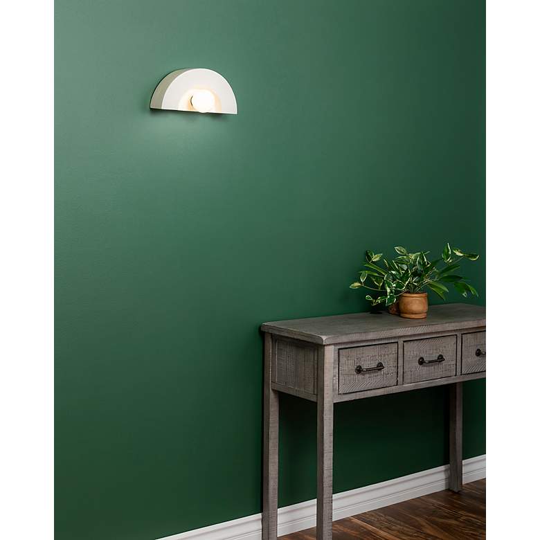 Image 6 Justice Design Ambiance Crescent 6"H Matte White Wall Sconce more views