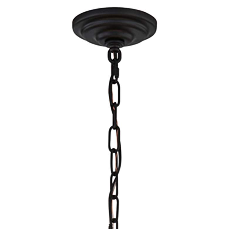 Image 4 Justice Design Anchor 22 1/2" Matte Black and Frosted Glass Chandelier more views