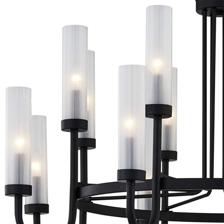 Image 3 Justice Design Anchor 42 1/2 inch Wide Matte Black 16-Light Chandelier more views