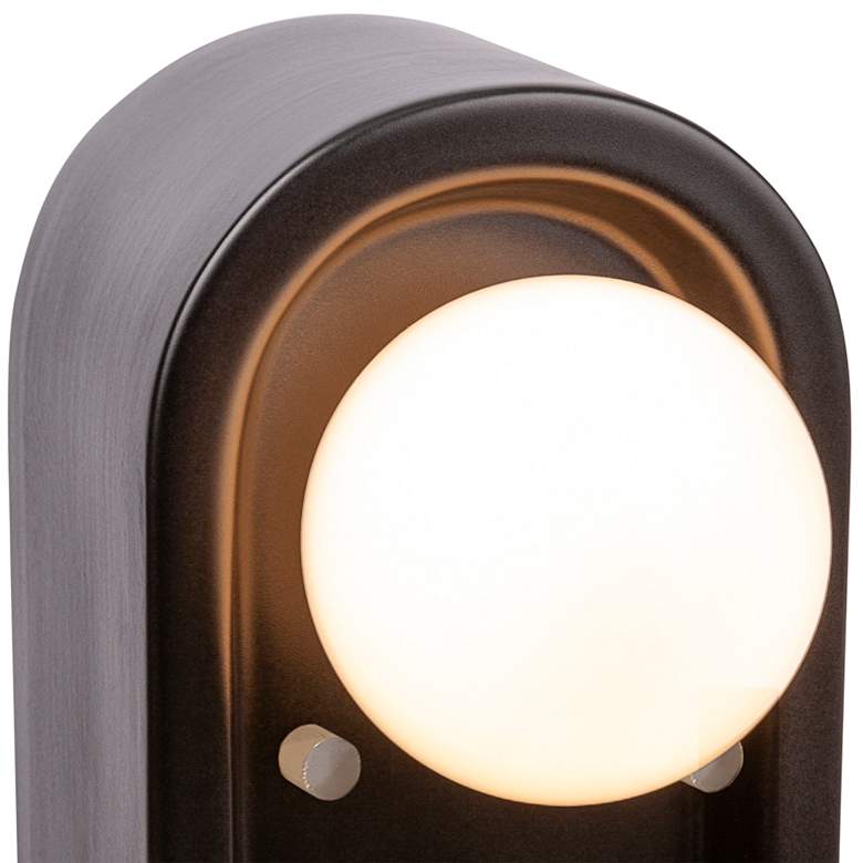 Image 2 Justice Design Arcade 9 inch High Carbon Matte Black Wall Sconce more views
