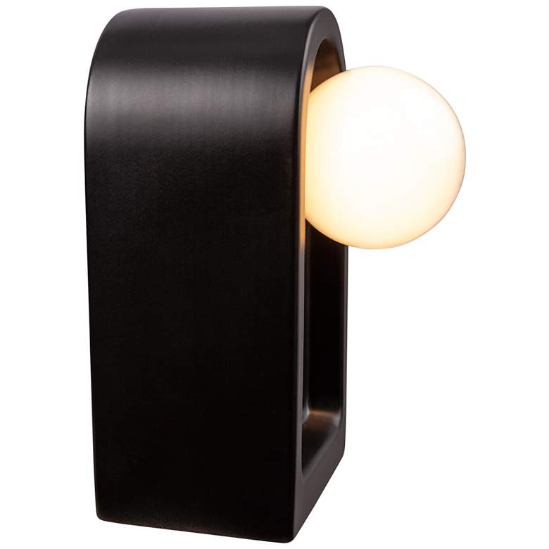 Image 3 Justice Design Arcade 9 inch High Carbon Matte Black Wall Sconce more views