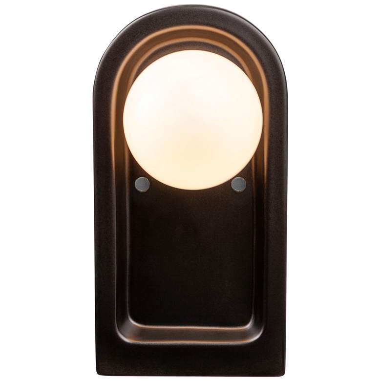 Image 4 Justice Design Arcade 9 inch High Carbon Matte Black Wall Sconce more views