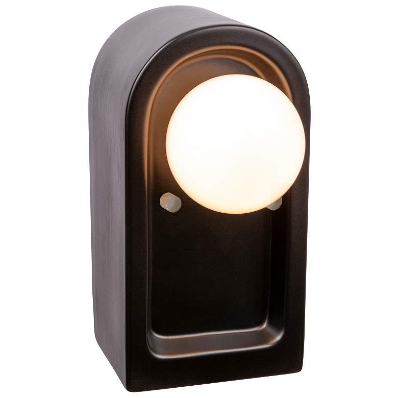 Image 4 Justice Design Arcade 9" High Carbon Matte Black Wall Sconce more views