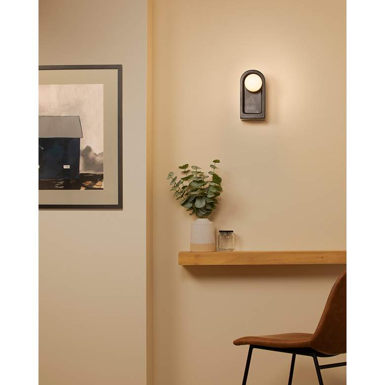 Image 6 Justice Design Arcade 9 inch High Carbon Matte Black Wall Sconce more views