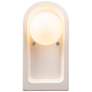 Justice Design Arcade 9" High Gloss White Wall Sconce