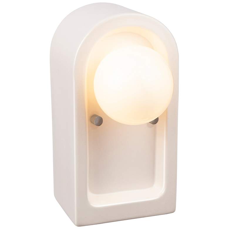Image 5 Justice Design Arcade 9" High Gloss White Wall Sconce more views