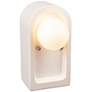 Justice Design Arcade 9" High Gloss White Wall Sconce