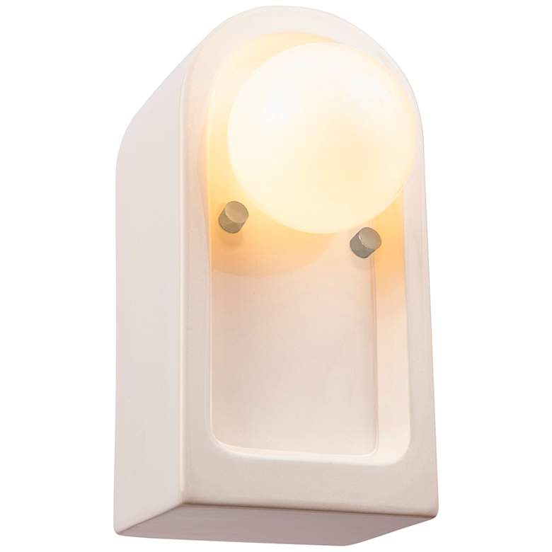Image 1 Justice Design Arcade 9 inch High Matte White Wall Sconce