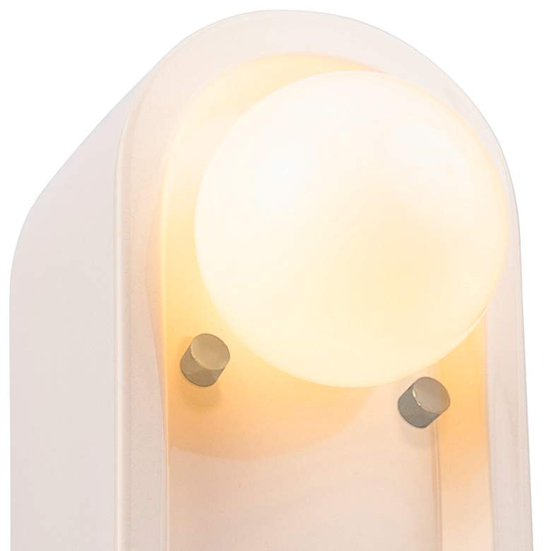 Image 2 Justice Design Arcade 9" High Matte White Wall Sconce more views