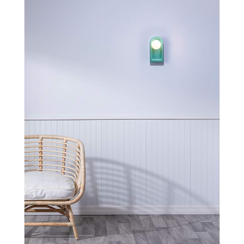 Image 5 Justice Design Arcade 9" High Reflecting Pool Wall Sconce more views