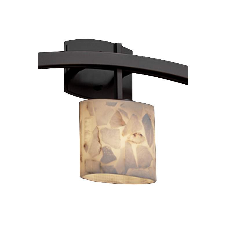 Image 3 Justice Design Archway 25 1/2" Wide Bronze Bath Light with Oval Shades more views