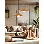 4_Justice Design Caribe 18" Wide Matte Black Pendant Light more views