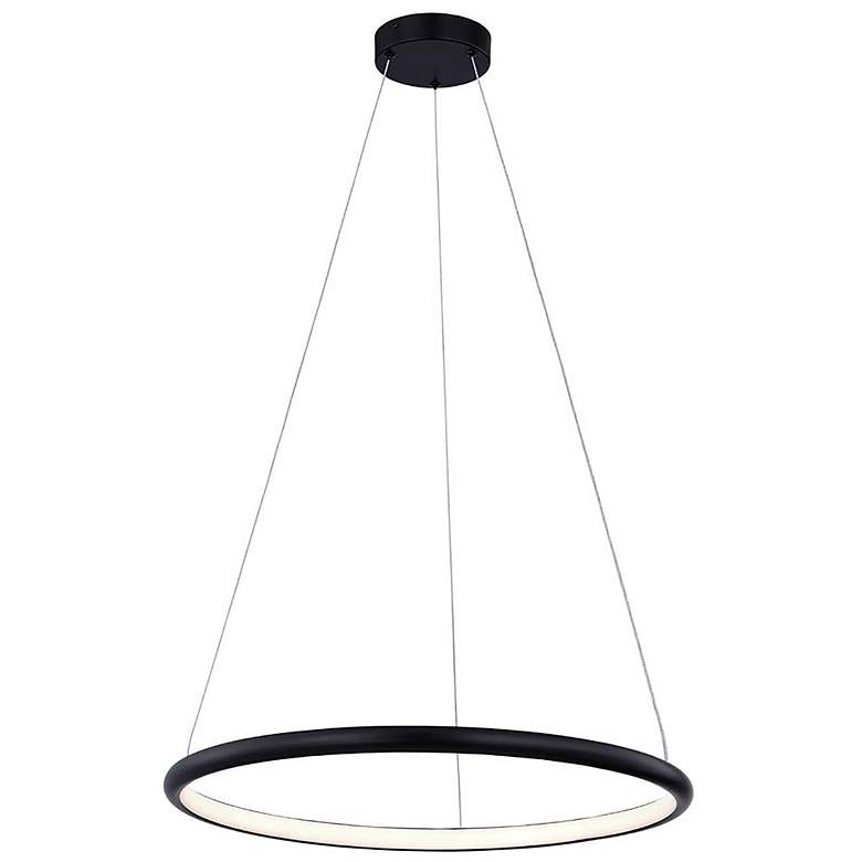Image 1 Justice Design Circola 24 1/2" Wide Matte Black LED Pendant