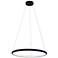 Justice Design Circola 24 1/2" Wide Matte Black LED Pendant
