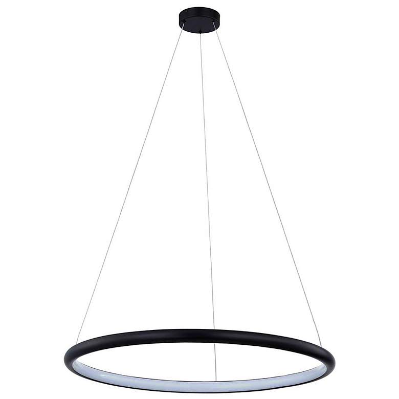 Image 2 Justice Design Circola 36"W Matte Black LED Pendant Light more views
