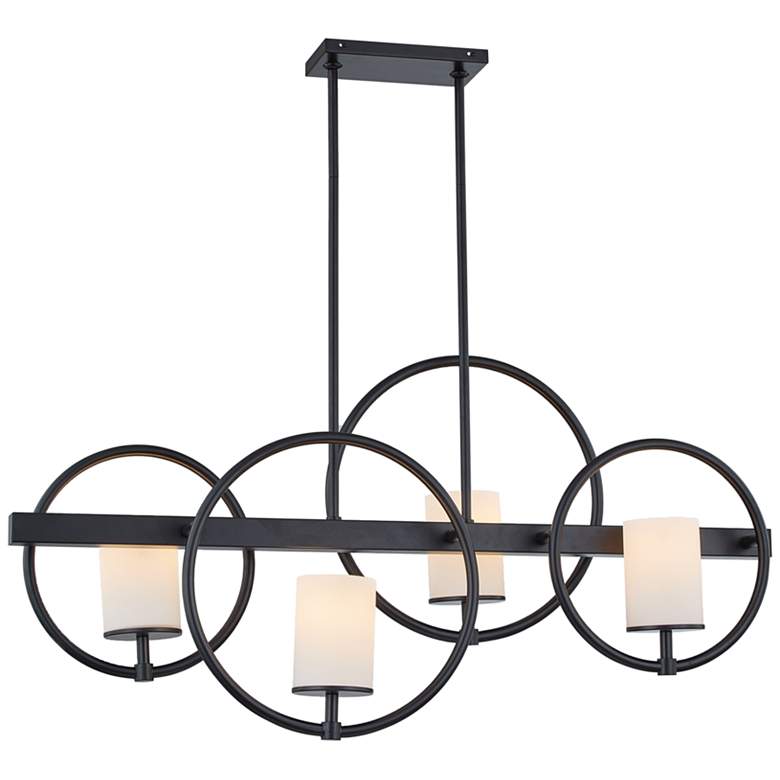 Image 2 Justice Design Cirque 40 inch Wide Matte Black 40-Light Island Chandelier