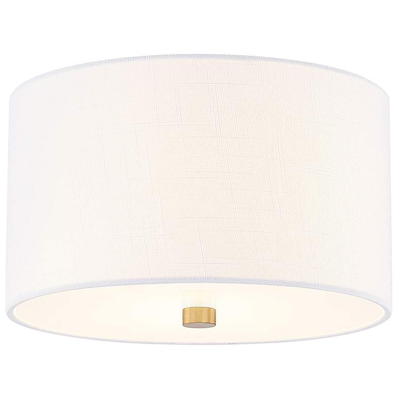 Image 1 Justice Design Classic 11" Wide Brushed Brass Ceiling Light