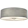 Justice Design Classic 15" Brushed Nickel Gray Shade LED Ceiling Light in scene