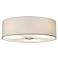 Justice Design Classic 15" Wide Brushed Nickel LED Drum Ceiling Light