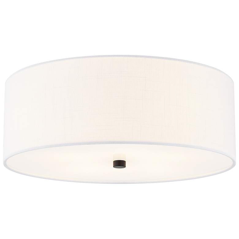 Image 1 Justice Design Classic 18" Wide Matte Black Ceiling Light