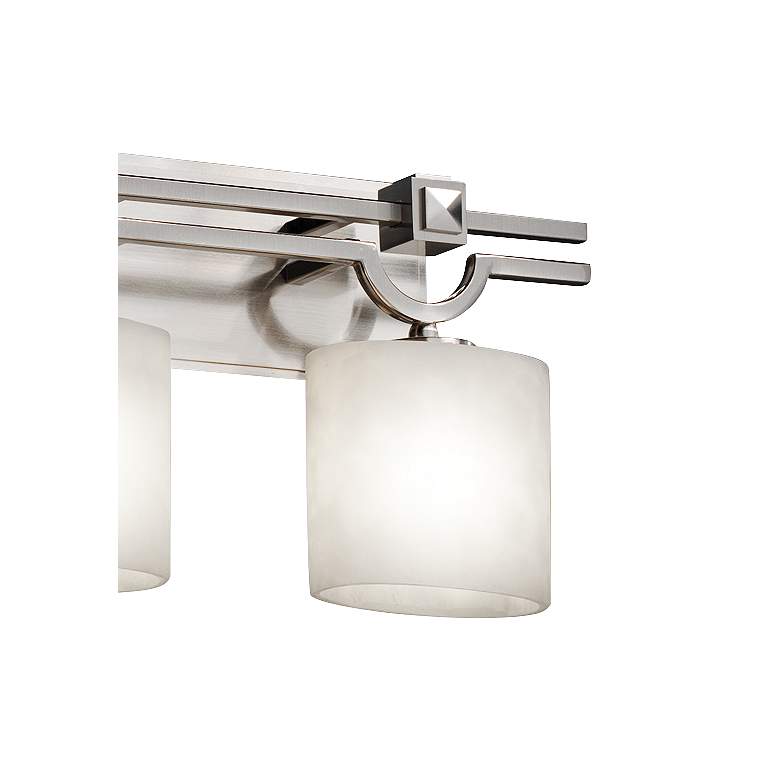 Image 3 Justice Design Clouds Argyle 29" Brushed Nickel 3-Light Bath Light more views