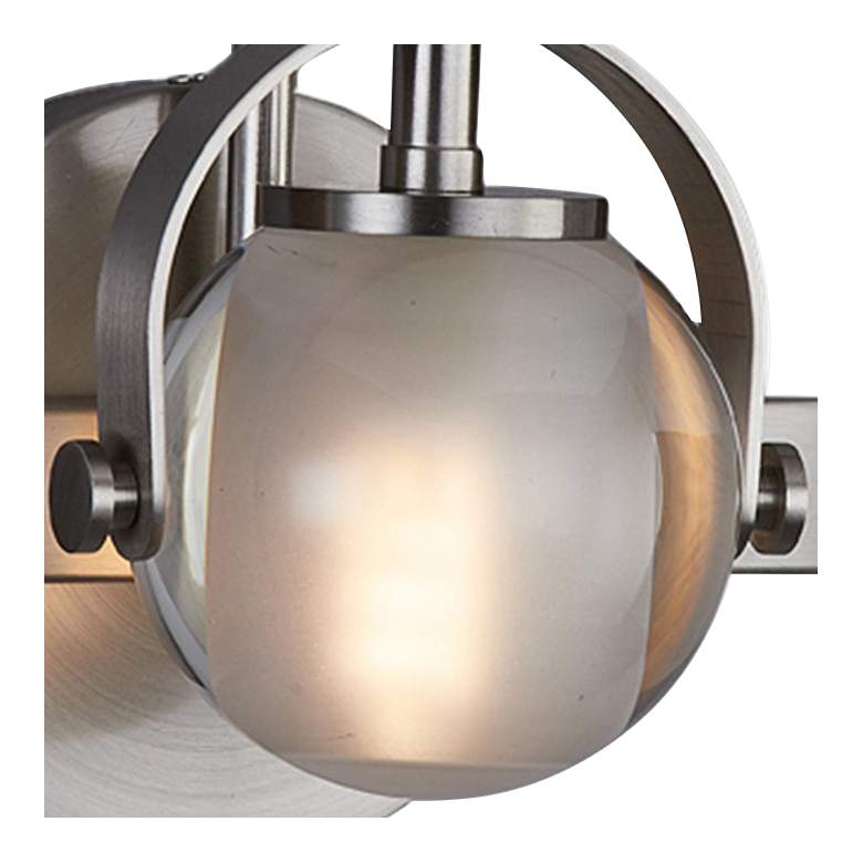 Image 2 Justice Design Conduit 6 1/2 inch High Brushed Nickel Metal Wall Sconce more views